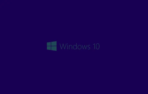 Blue, background, logo, Windows 10