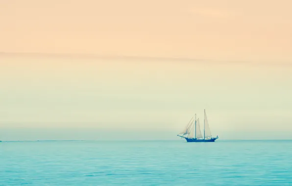 Picture sea, sunset, boat