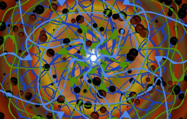 Line, pattern, paint, network, ring