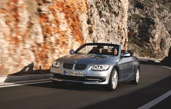 Road, Mountains, Rocks, BMW, Boomer, Convertible, BMW, The front