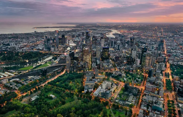 The Southbank Skyline in Melbourne - backiee