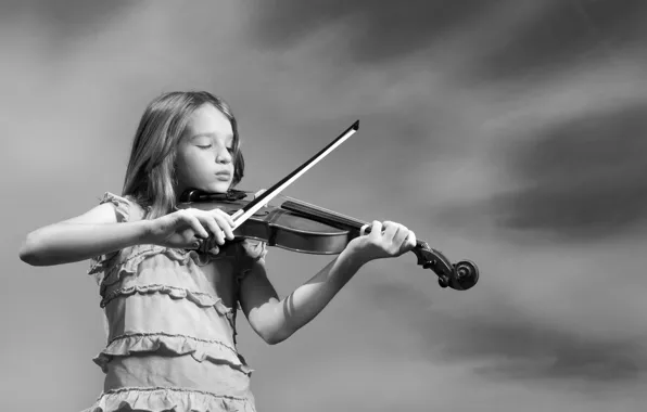 Picture music, mood, violin, girl