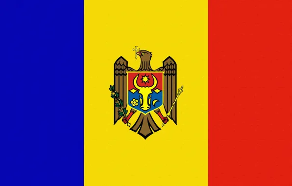 Flag, Coat of arms, Moldova, Moldova