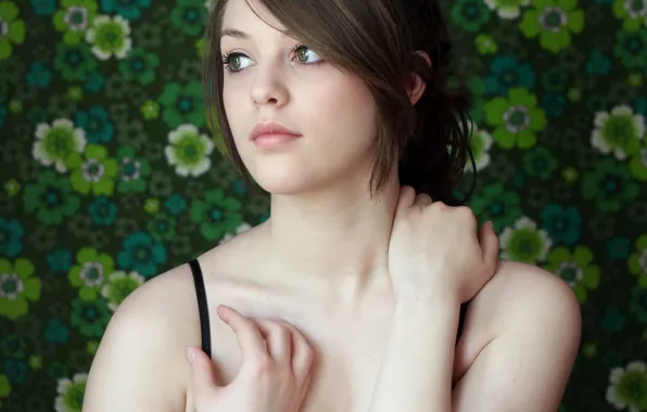 Eyes, look, Wallpaper, green, British, Imogen