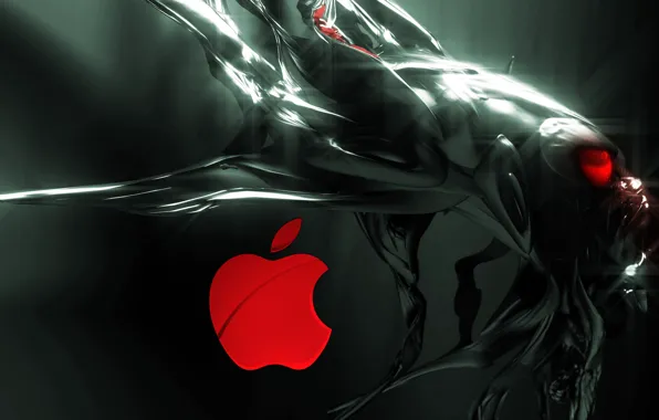 Picture abstraction, Shine, apple, Apple, alien, emblem