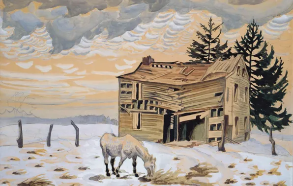 Skeletons, Charles Ephraim Burchfield, Rack of Bones, 1920-21