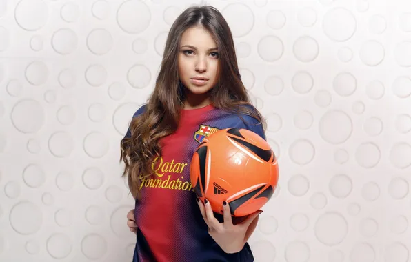 Picture girl, young, beautiful, model, ball