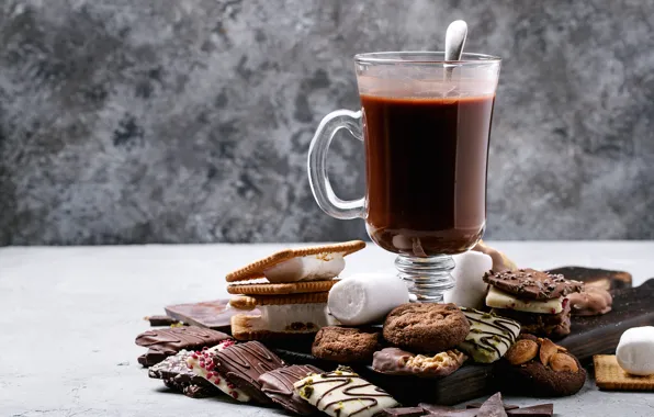 Hot, chocolate, cookies, mug, Roman Dbree