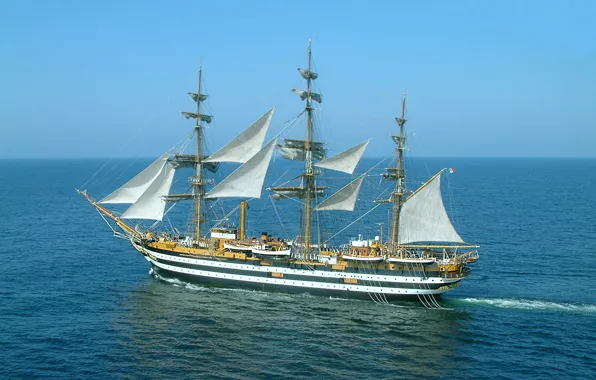 The sky, the ocean, ship, sailing