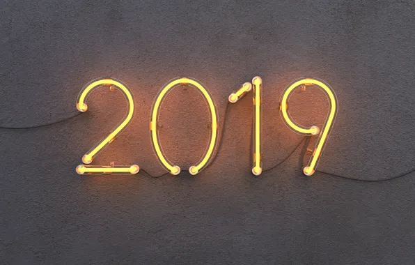 New Year, light, golden, New Year, Happy, 2019