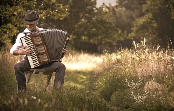 Nature, people, Acordeon