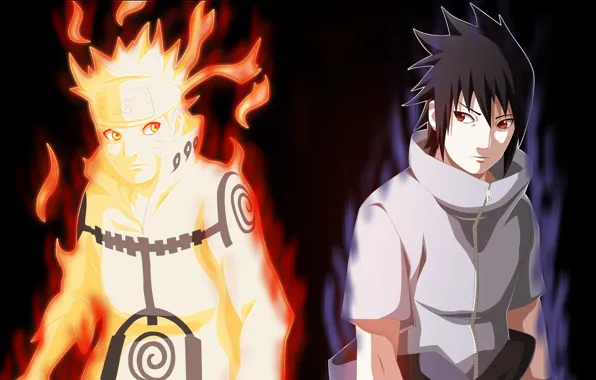 Wallpaper naruto, manga, Uchiha Sasuke, Uzumaki Naruto, mangekyou ...