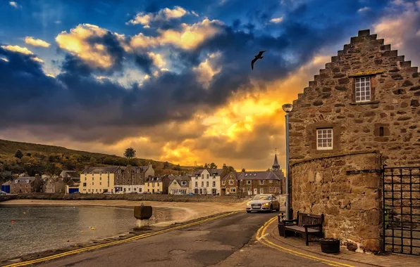 Picture the evening, Scotland, Stonehaven