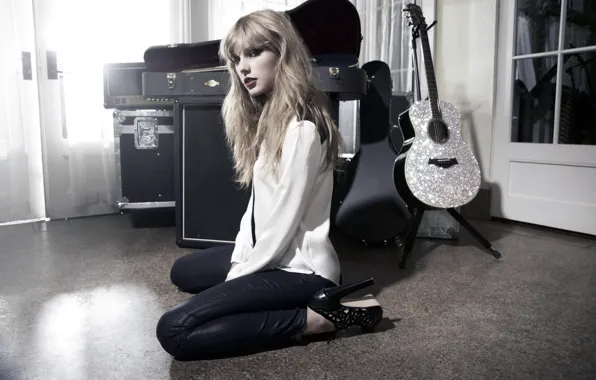 Girl, background, room, guitar, Taylor Swift, Taylor Swift, beauty.singer