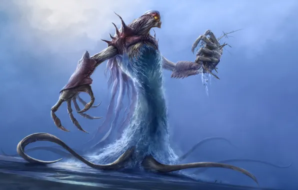 The demon, sea, water colossus
