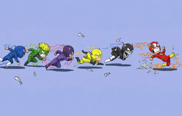 Minimalism, Speed, Concept Art, Flash, Characters, Chibi, Flash, The Flash