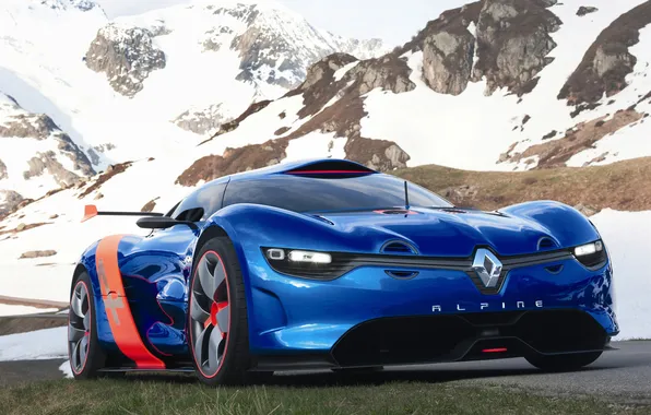 Picture Concept, mountains, machine, Renault, Reno, Alpine, A110-50