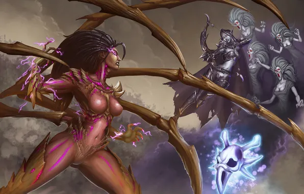 Chest, feet, body, Tits, starcraft, zerg, Warcraft, sarah kerrigan