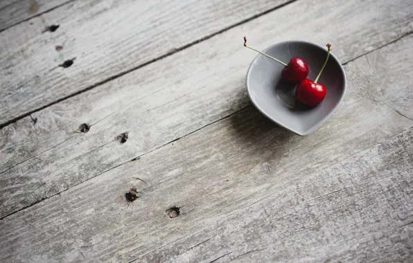 Picture macro, cherry, tree, Board, plate, floor, cherry