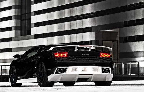 The city, black, Lamborghini Gallardo GT600