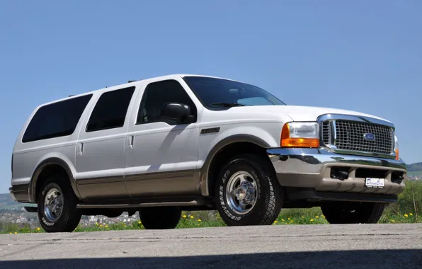 White, jeep, white, ford, Ford, excursion