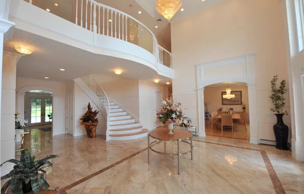 Picture design, style, Villa, interior, hall, villa, New Jersey, living space