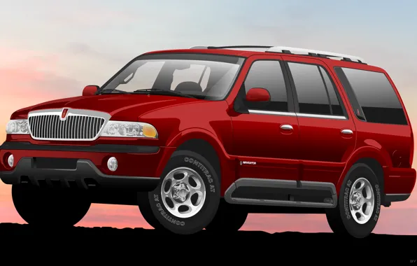 Lincoln, SUV, suv, red car, Navigator