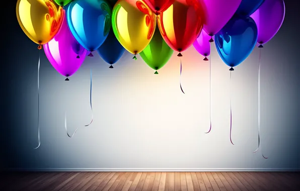 Balls, balloons, holiday, balls, Shine, Christmas, New year, March 8
