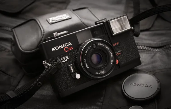 Background, camera, Konica C35 EF