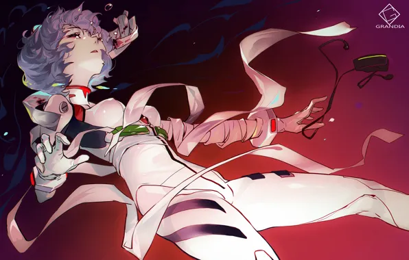 Wallpaper Rei Ayanami, Grandia, under water, girl, Neon Genesis Evangelion