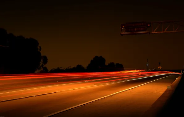 Picture Lights, Night, Autobahn