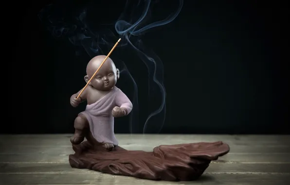Smoke, figure, the incense