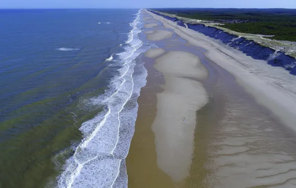 Picture coast, France, lapping, New Aquitaine