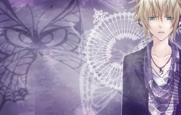 Headphones, guy, vocaloid, Vocaloid, kagamine len
