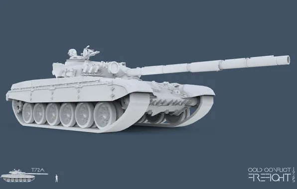 3ds max, CC Firefight 1985, keyshot, cold conflict, T72A, Firefight 1985