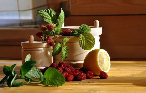Berries, raspberry, lemon