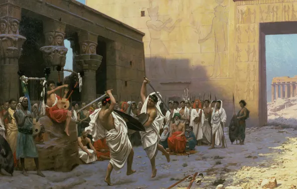 Picture, genre, Jean-Leon Gerome, Dance Of Swords