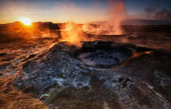 Iceland, vulcan, geothermal, Namafjall