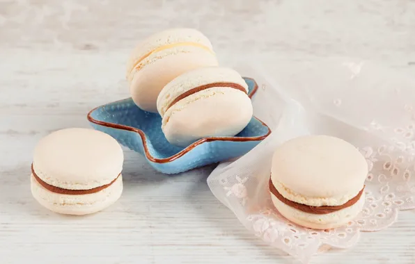 Food, cookies, sweet, cream, dessert, macaron