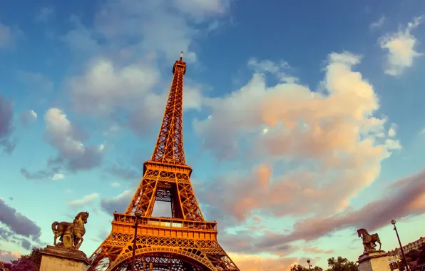 The sky, France, Paris, tower