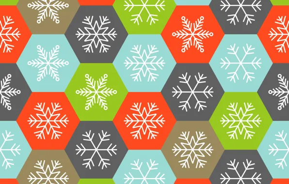 Winter, snowflakes, background, colorful, Christmas, winter, background, snowflakes
