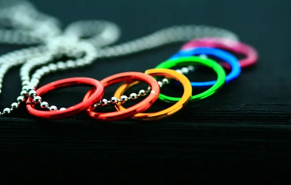 Macro, colored, ring, rings