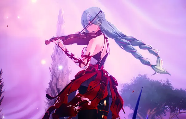 Music, anime, pink, blue hair, anime, anime girls, Anime girl, Havoc