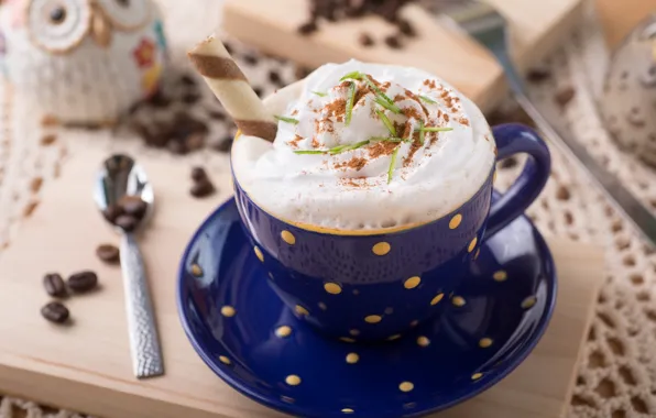 Picture foam, coffee, chocolate, grain, cream, Cup, tube, drink