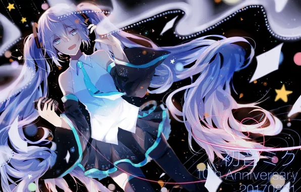 Girl, anime, art, vocaloid, hatsune miku, luppykiy