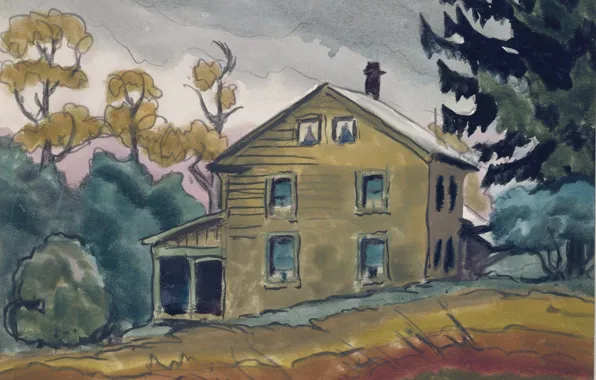 Picture Dawn, Charles Ephraim Burchfield, Country Home