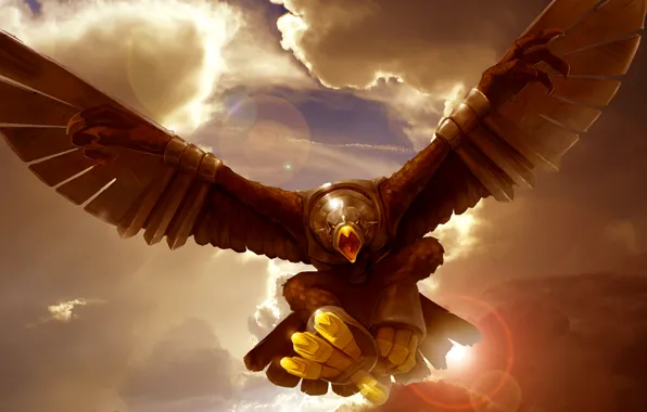 Flight, fiction, bird, eagle