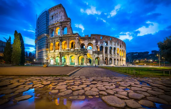 Picture Italy, Rome, ruins, Coliseum