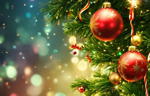 Balls, balls, Christmas, New year, Christmas decorations, Christmas decorations, AI art, neural network