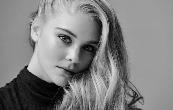 Look, close-up, background, model, portrait, makeup, hairstyle, blonde